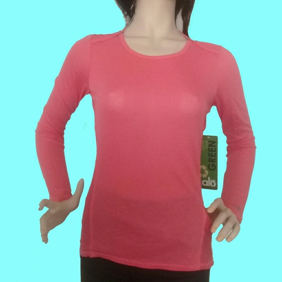 ALO T - SHIRT LONG SLEEVES.PINK COLOR ALO BAMBOO - Picture 2 of 8